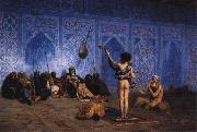 Jean - Leon Gerome The Snake Charmer oil painting on canvas
